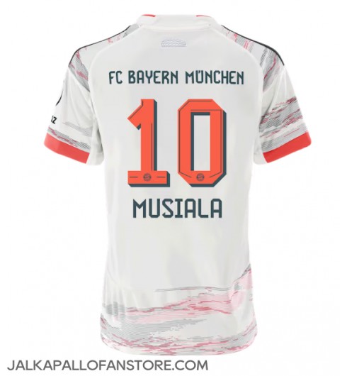 Bayern Munich Jamal Musiala #10 Vieraspaita Naisten 2025-26 Lyhythihainen Bayern Munich Jamal Musiala #10 Vieraspaita Naisten 2025-26 Lyhythihainen